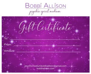 Bobbi Allison Gift Certificate
